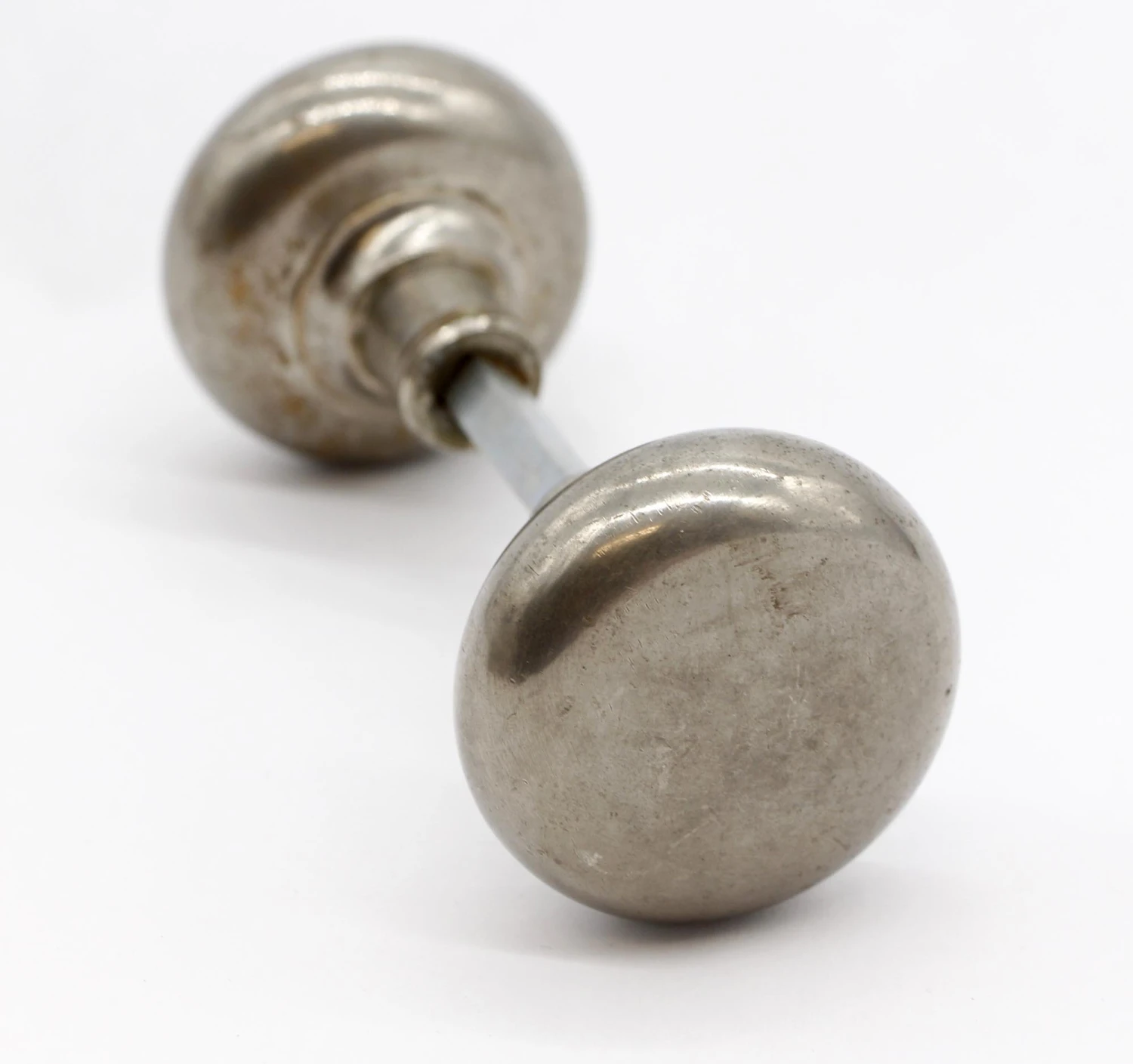 Pair Of Vintage Nickeled Brass Passage Door Knobs 3 Pair Of Vintage Nickeled Brass Passage Door Knobs