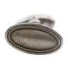 Pair Of Vintage Textured Nickel Plated Oval Door Knobs