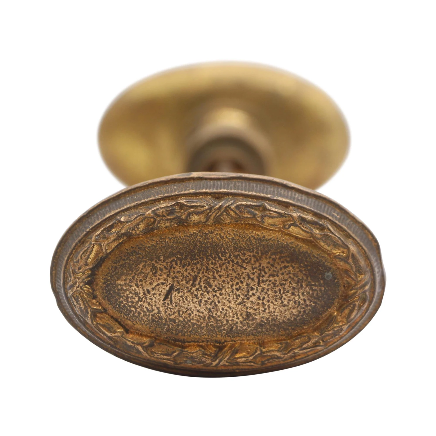 Petite Cast Bronze Oval Entry Door Knob Set 3 Petite Cast Bronze Oval Entry Door Knob Set