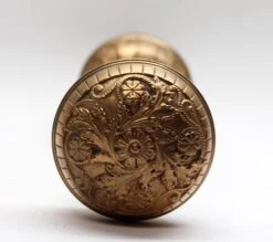 Polished Bronze Entry Pair Of Vernacular Door Knobs