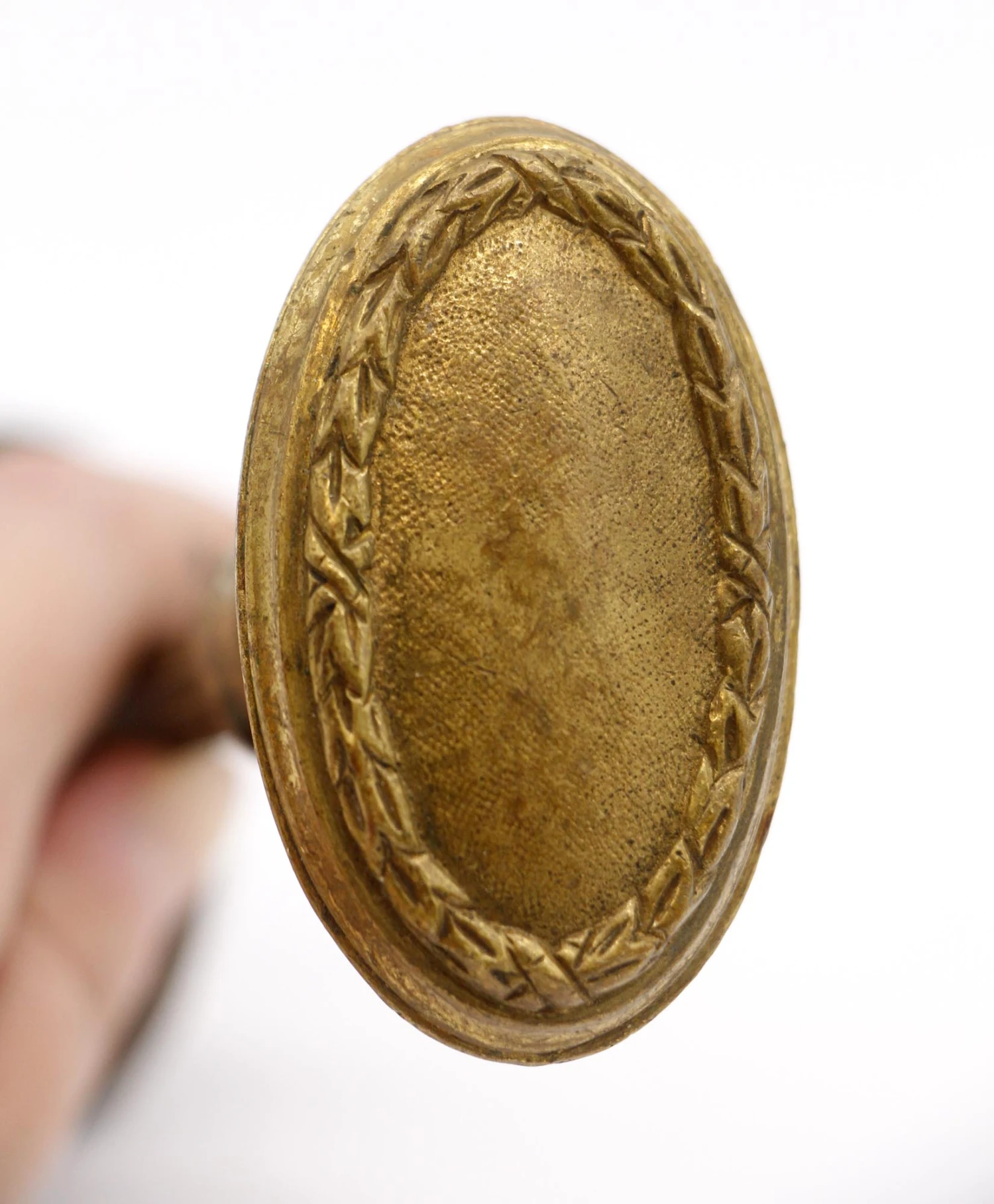 Petite Cast Bronze Oval Entry Door Knob Set 4 Petite Cast Bronze Oval Entry Door Knob Set - Image 2