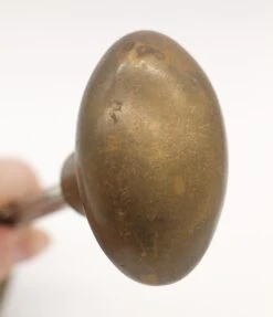 Pair Of Dark Patina Brass Vintage Oval Door Knobs 8 Pair Of Dark Patina Brass Vintage Oval Door Knobs -OGT Sale Store door knobs q277077