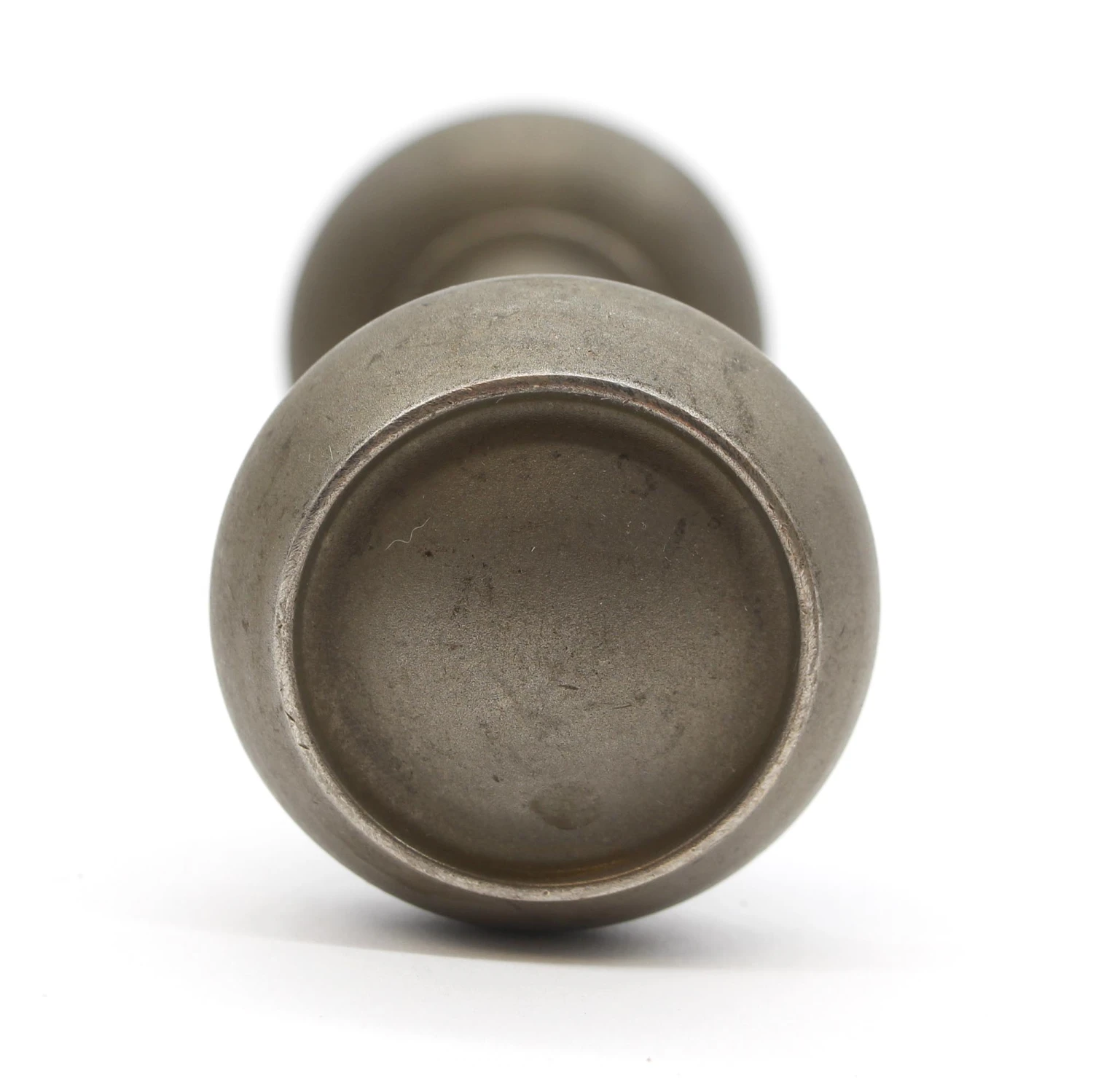 Pair Of Vintage Nickel Concave Concentric Passage Door Knobs 4 Pair Of Vintage Nickel Concave Concentric Passage Door Knobs - Image 2