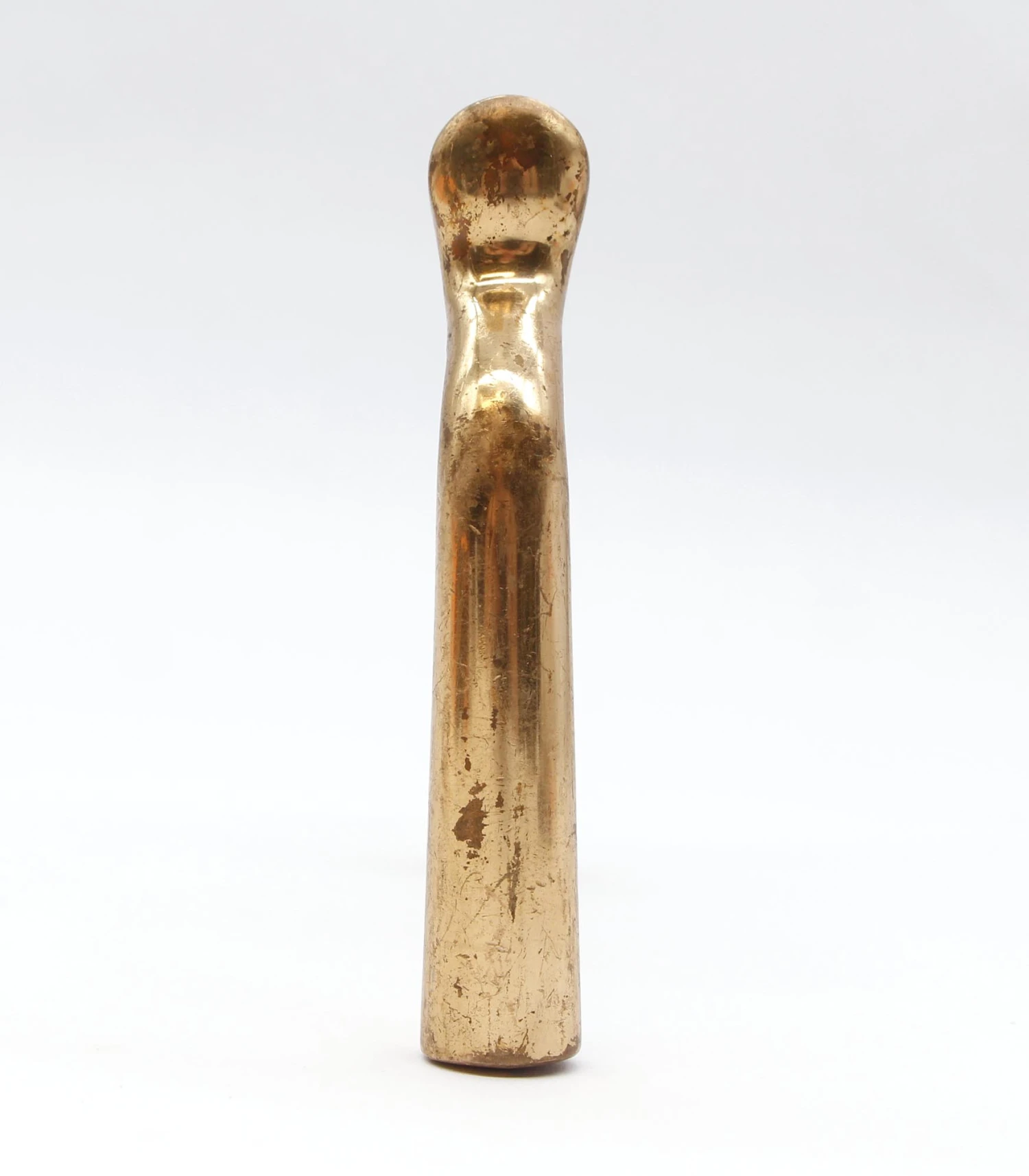 Pair Of Vintage Modern Polished Brass Lever Door Knobs 4 Pair Of Vintage Modern Polished Brass Lever Door Knobs - Image 2