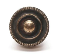 Vintage Beaded Bronze Concentric Passage Door Knob