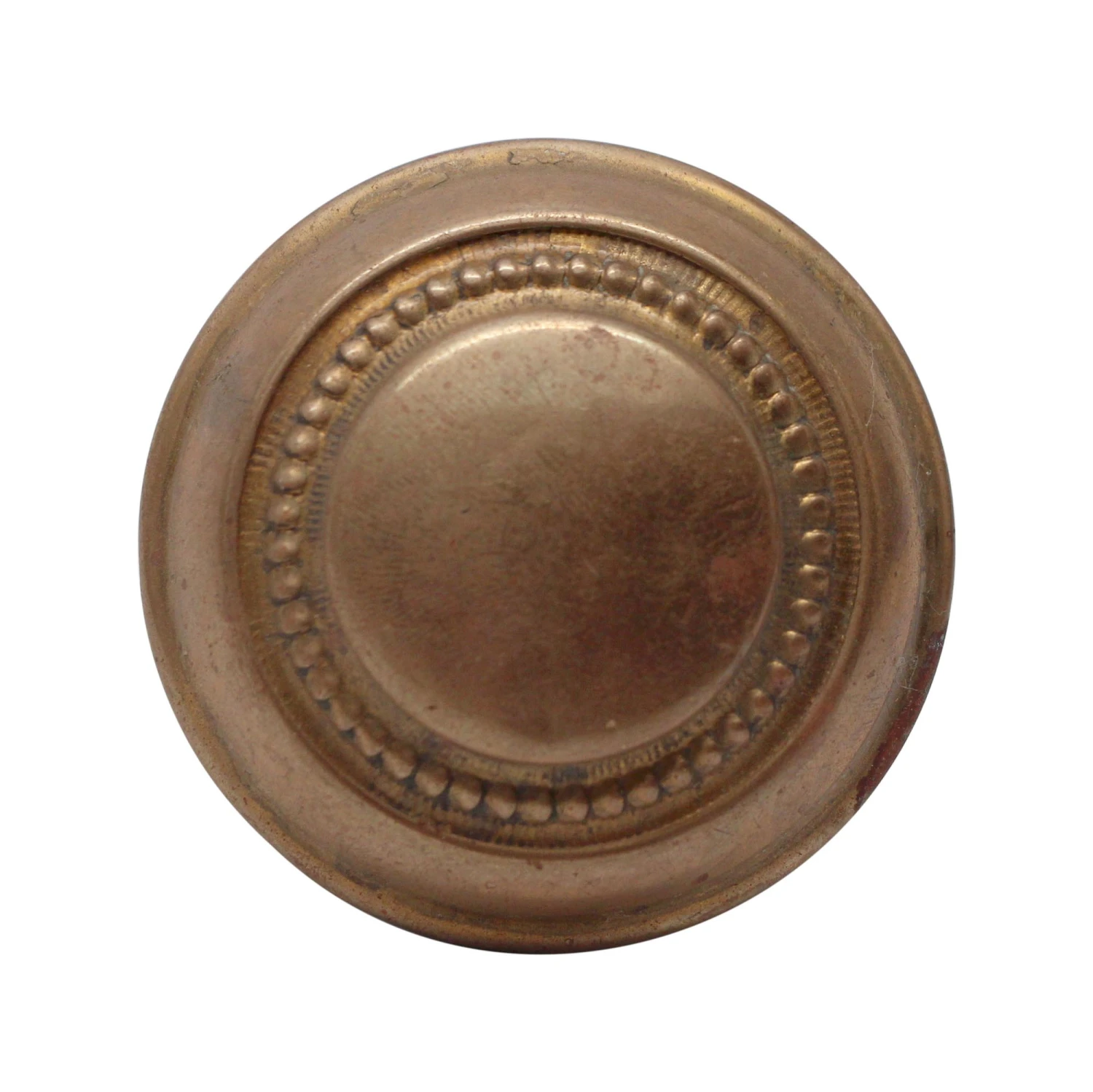 Vintage Concentric Beaded Brass Passage Door Knob 3 Vintage Concentric Beaded Brass Passage Door Knob