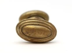 Vintage Concentric Bronze Oval Entry Door Knobs