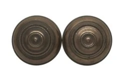 Vintage Concentric Circular Bronze Entry Door Knobs