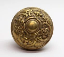 Yale Pressed Brass Art Nouveau Single Door Knob