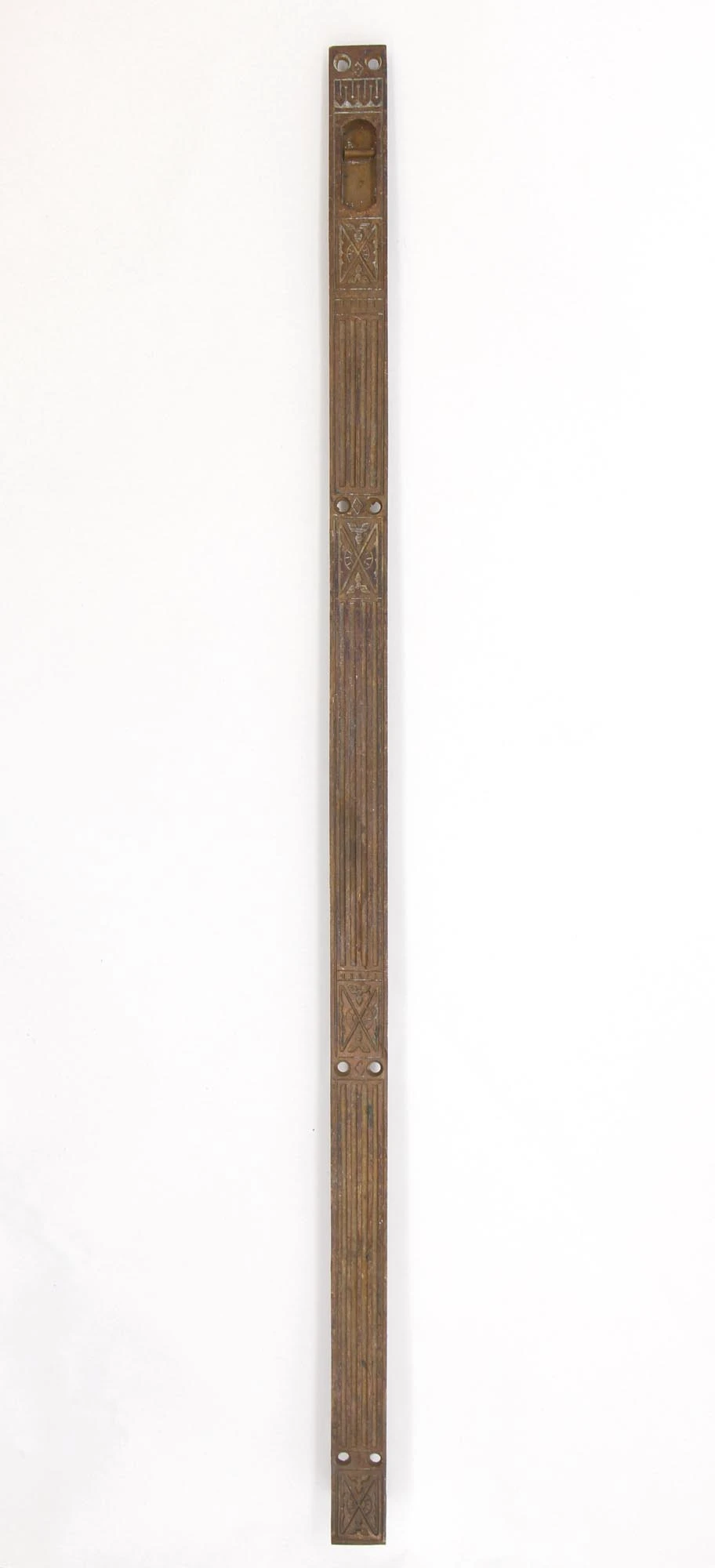 Antique 30 In. Bronze Aesthetic Recessed Floor Door Bolt 3 Antique 30 In. Bronze Aesthetic Recessed Floor Door Bolt