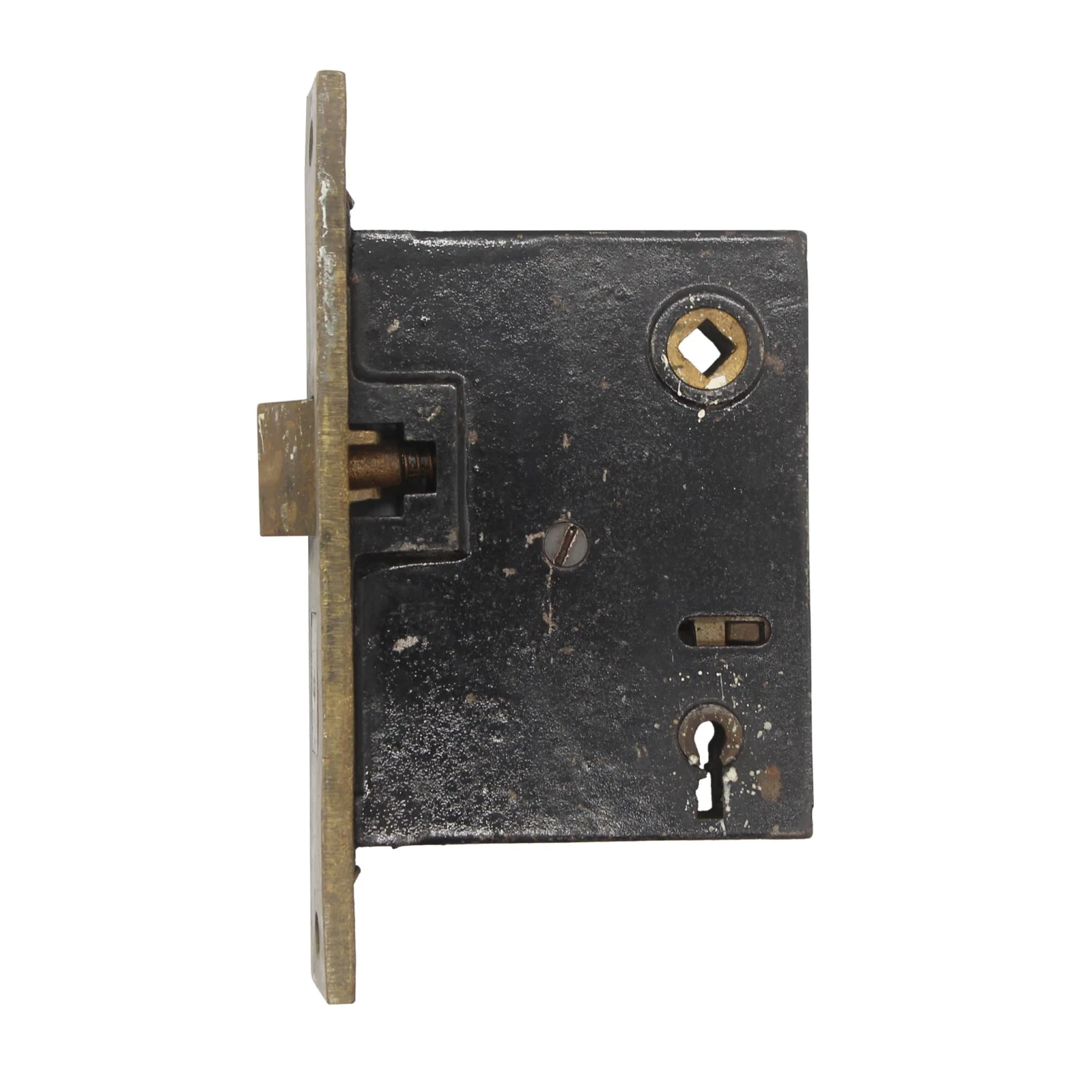Antique Brass 6.5 In. Faceplate Mortise Lock Box 3 Antique Brass 6.5 In. Faceplate Mortise Lock Box
