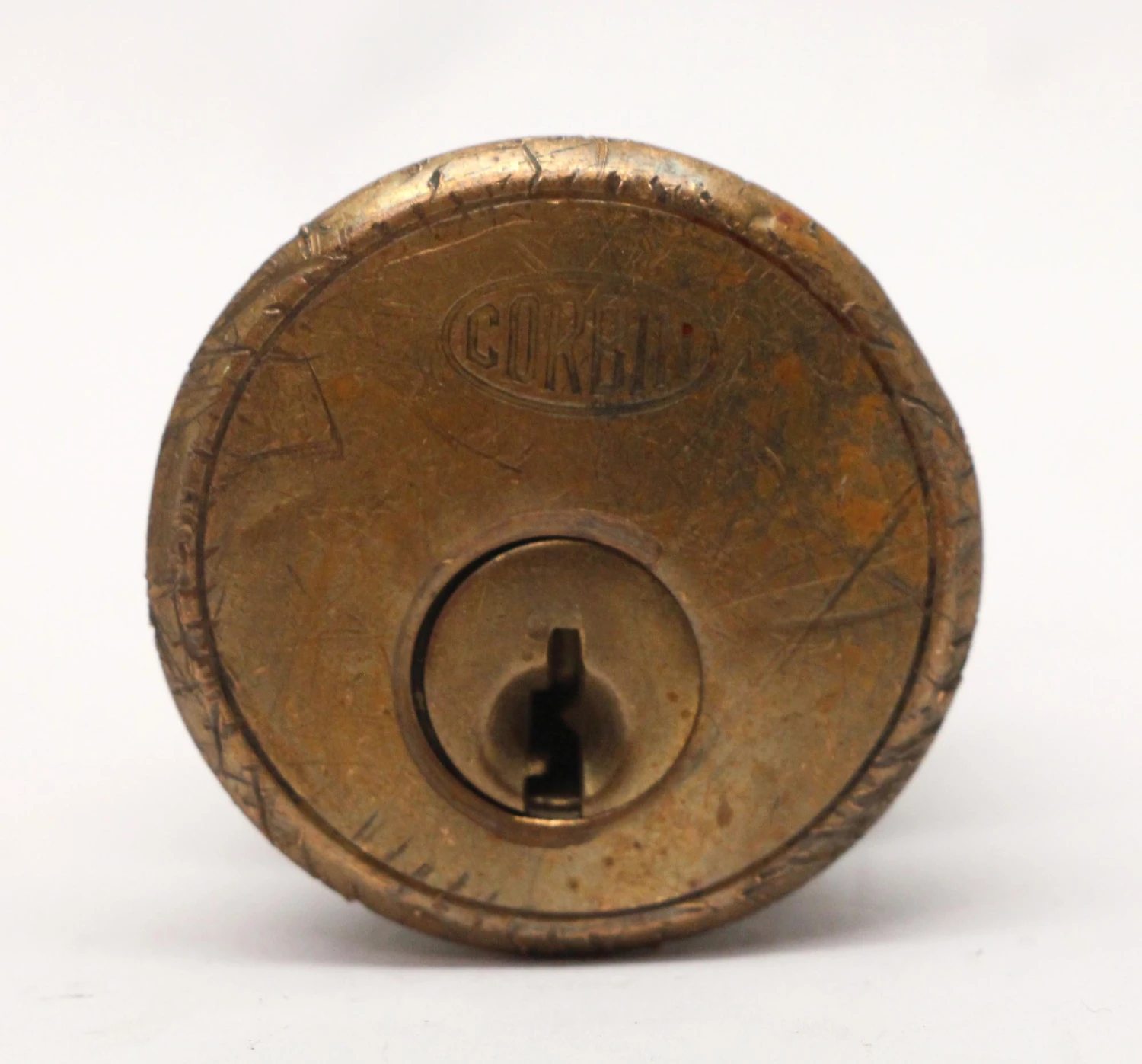 Antique Corbin Brass 1.75 In. Cylinder Lock 3 Antique Corbin Brass 1.75 In. Cylinder Lock