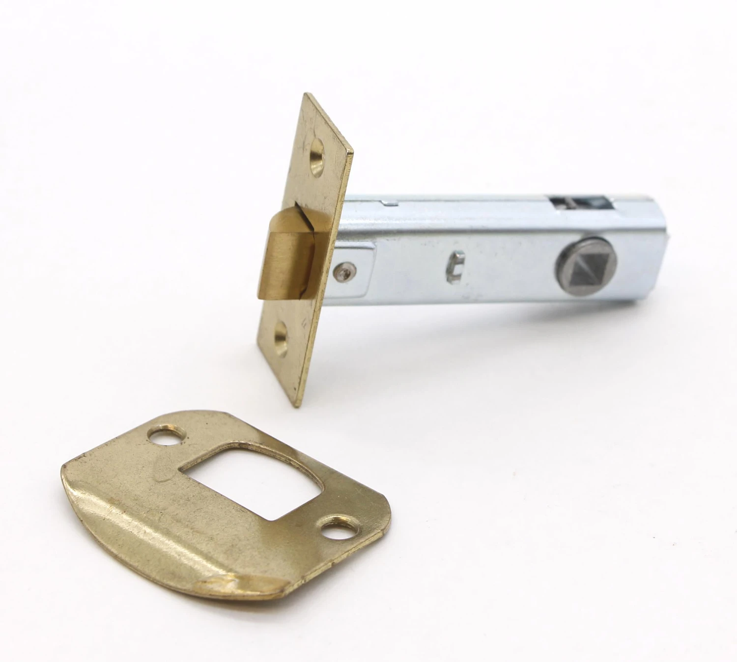 Brushed Brass Plated Steel Mortise Lock Adapter 3 Brushed Brass Plated Steel Mortise Lock Adapter