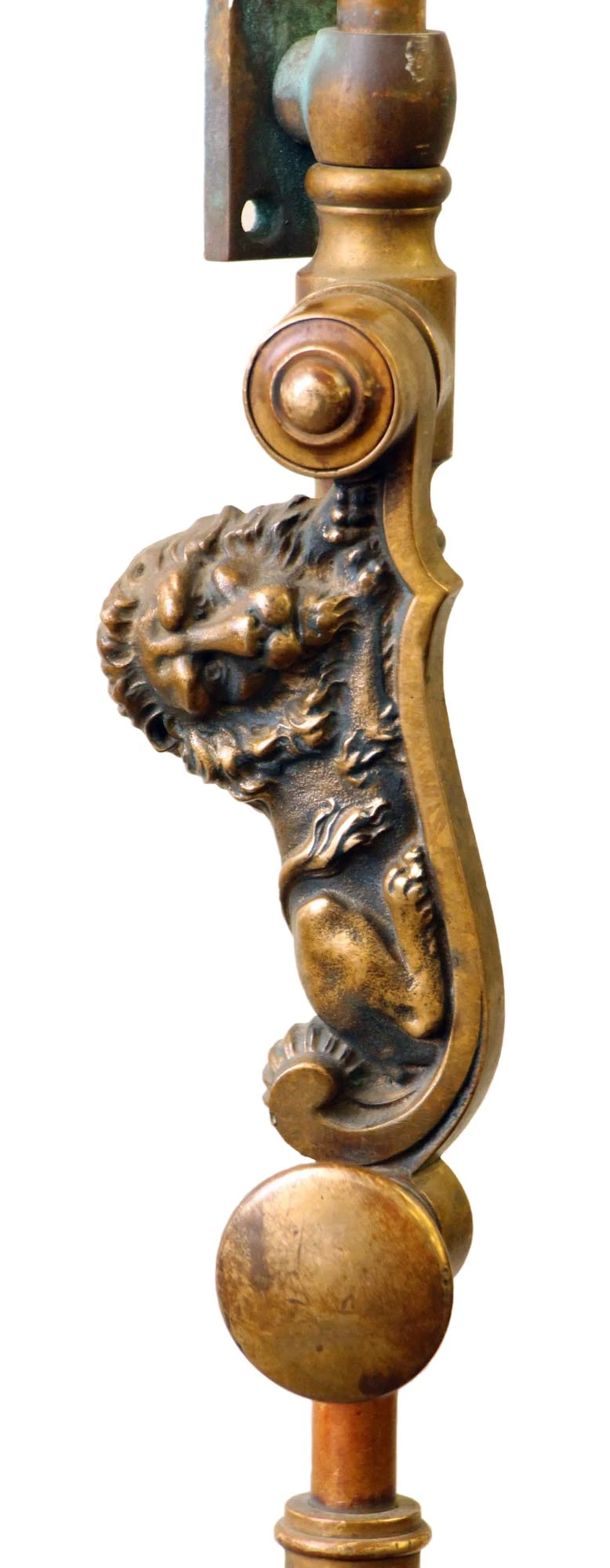 Pair Of Brass Double Door Cremone Bolts With Lion Detail 5 Pair Of Brass Double Door Cremone Bolts With Lion Detail - Image 3