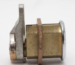 Vintage Chrome Plated Brass 1.75 In. Corbin Cylinder Lock With Key -OGT Sale Store door locks for sale p261834