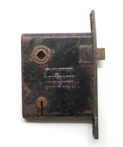 Antique Victorian Mallory Wheeler Mortise Door Lock With Brass Faceplate -OGT Sale Store door locks for sale p262210