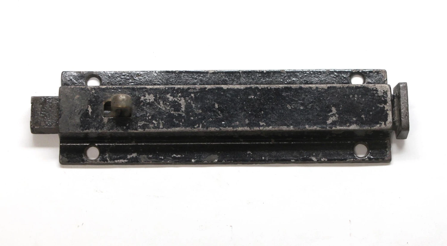 Antique Classic Painted Black Cast Iron Door Bolt With Catch 5 Antique Classic Painted Black Cast Iron Door Bolt With Catch - Image 3