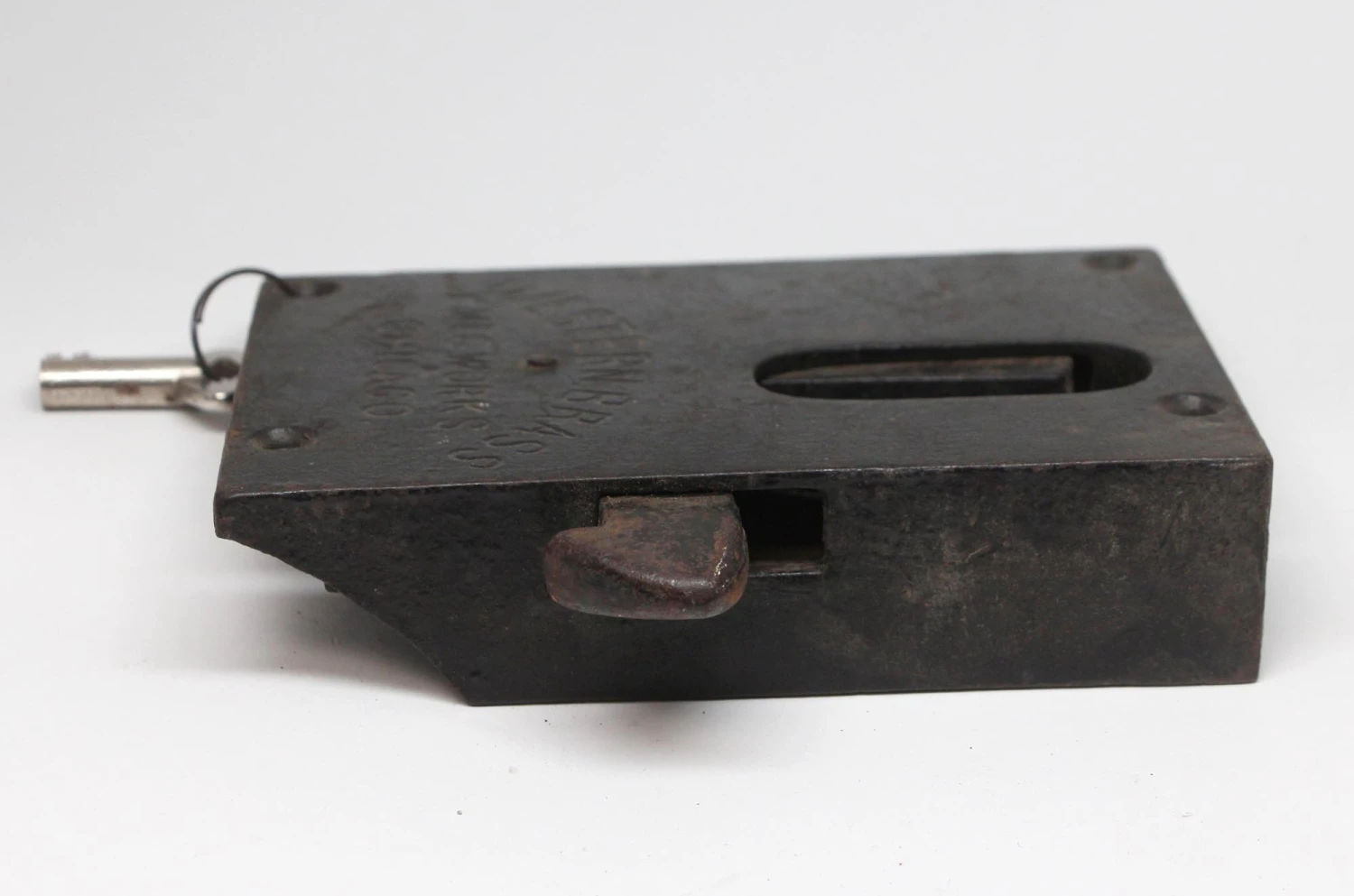 Cast Iron Western Brass MFG. Works Lock 5 Cast Iron Western Brass MFG. Works Lock - Image 3