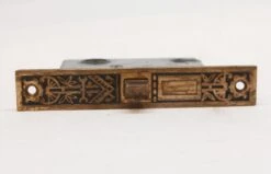 Antique Victorian Brass & Cast Iron Passage Mortise Door Lock 8 Antique Victorian Brass & Cast Iron Passage Mortise Door Lock -OGT Sale Store door locks for sale p267587