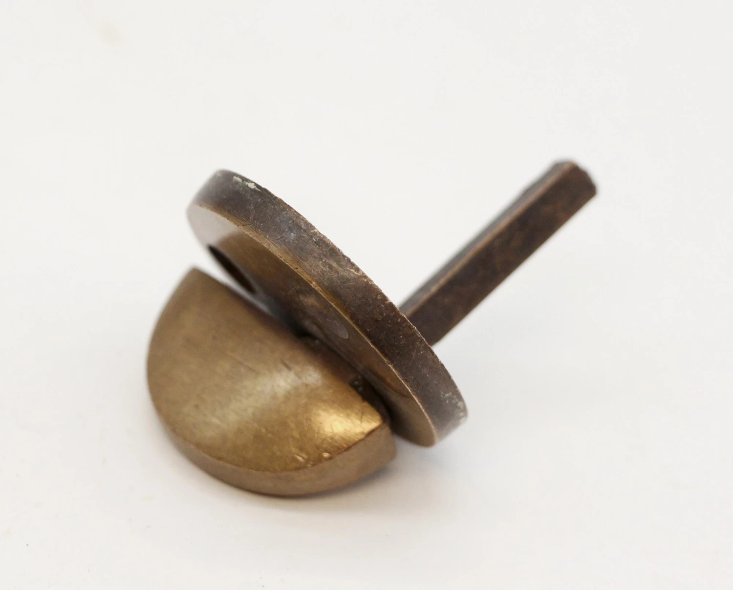 Antique Bronze Round Thumb Lock Latch 5 Antique Bronze Round Thumb Lock Latch - Image 3