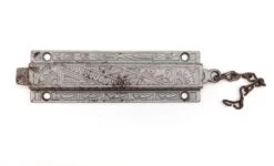 Antique Aesthetic Silver Painted Cast Iron Surface Door Bolt Lock 9 Antique Aesthetic Silver Painted Cast Iron Surface Door Bolt Lock -OGT Sale Store door locks for sale p270302