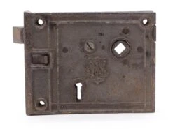 Antique Black Cast Iron Rim Door Lock -OGT Sale Store door locks for sale q279801