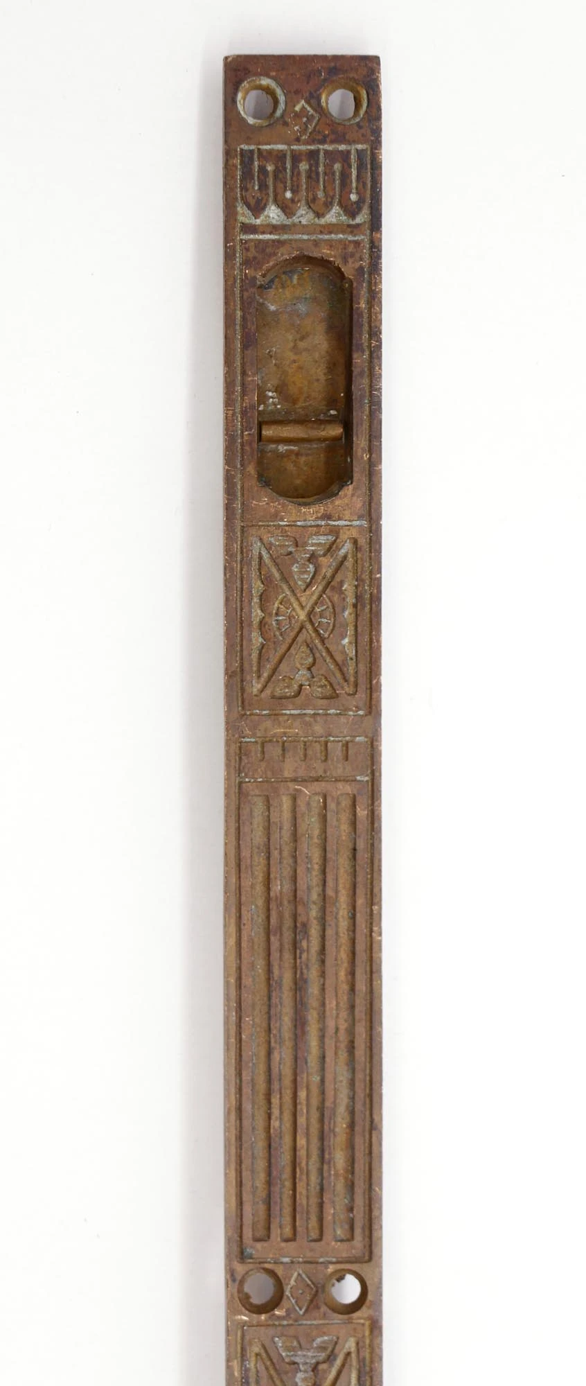 Antique 30 In. Bronze Aesthetic Recessed Floor Door Bolt 5 Antique 30 In. Bronze Aesthetic Recessed Floor Door Bolt - Image 3