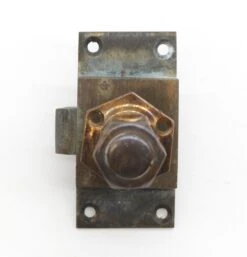 Vintage Brass Hexagonal Shaped Cabinet Door Latch And Knob 15 Vintage Brass Hexagonal Shaped Cabinet Door Latch And Knob -OGT Sale Store door locks for sale q285002