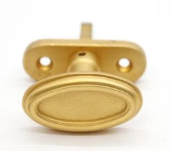 Oversized Gold Painted Brass Oval Privacy Latch Knob With Rosette -OGT Sale Store door locks for sale q285018