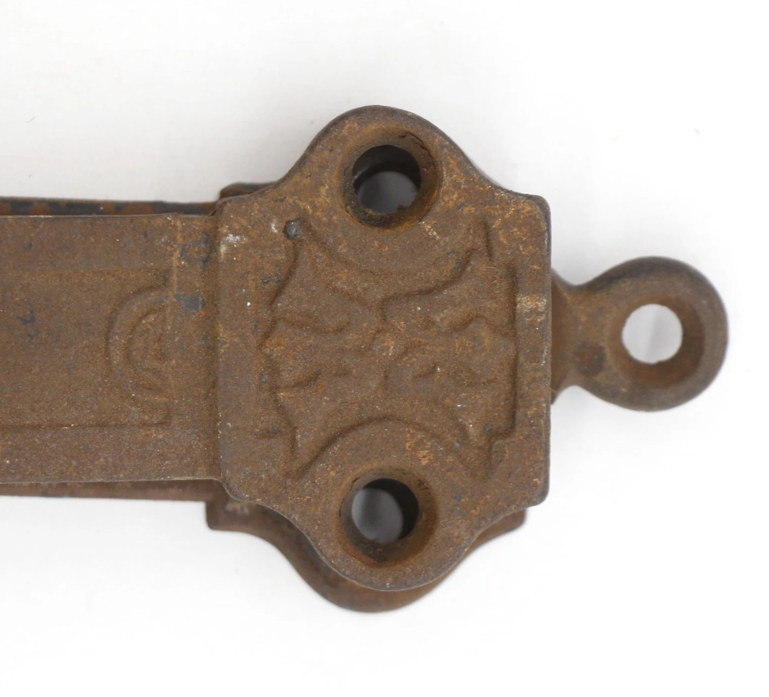 Antique Victorian Cast Iron Spring Door Bolt 5 Antique Victorian Cast Iron Spring Door Bolt - Image 3