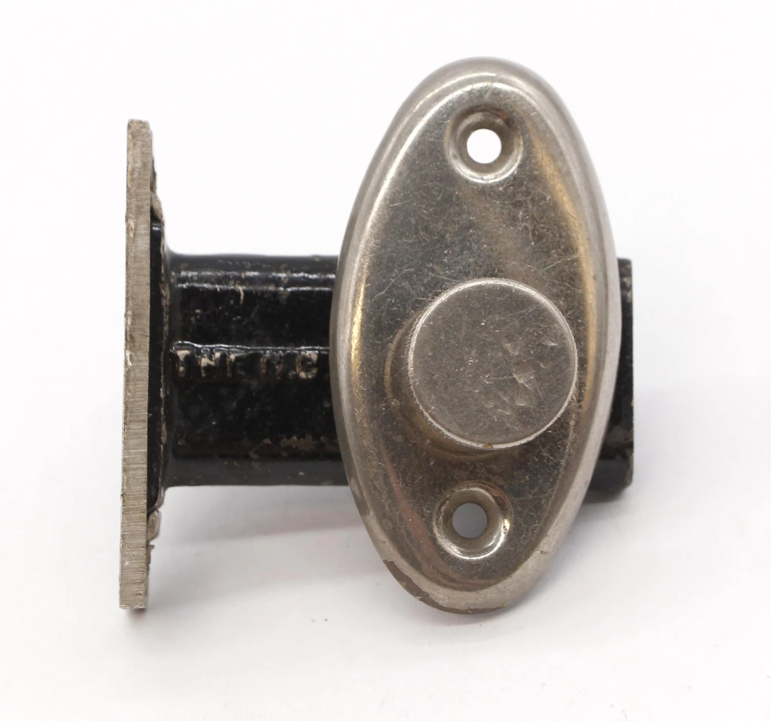 The HBI Co. Vintage Nickeled Brass Mortise Privacy Door Latch 5 The HBI Co. Vintage Nickeled Brass Mortise Privacy Door Latch - Image 3