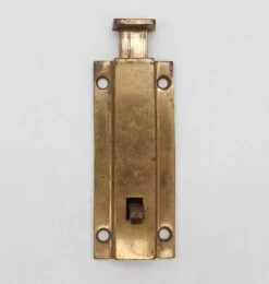 Vintage 6.25 In. Brass Plated Steel Spring Door Floor Bolt 9 Vintage 6.25 In. Brass Plated Steel Spring Door Floor Bolt -OGT Sale Store door locks for sale q287635