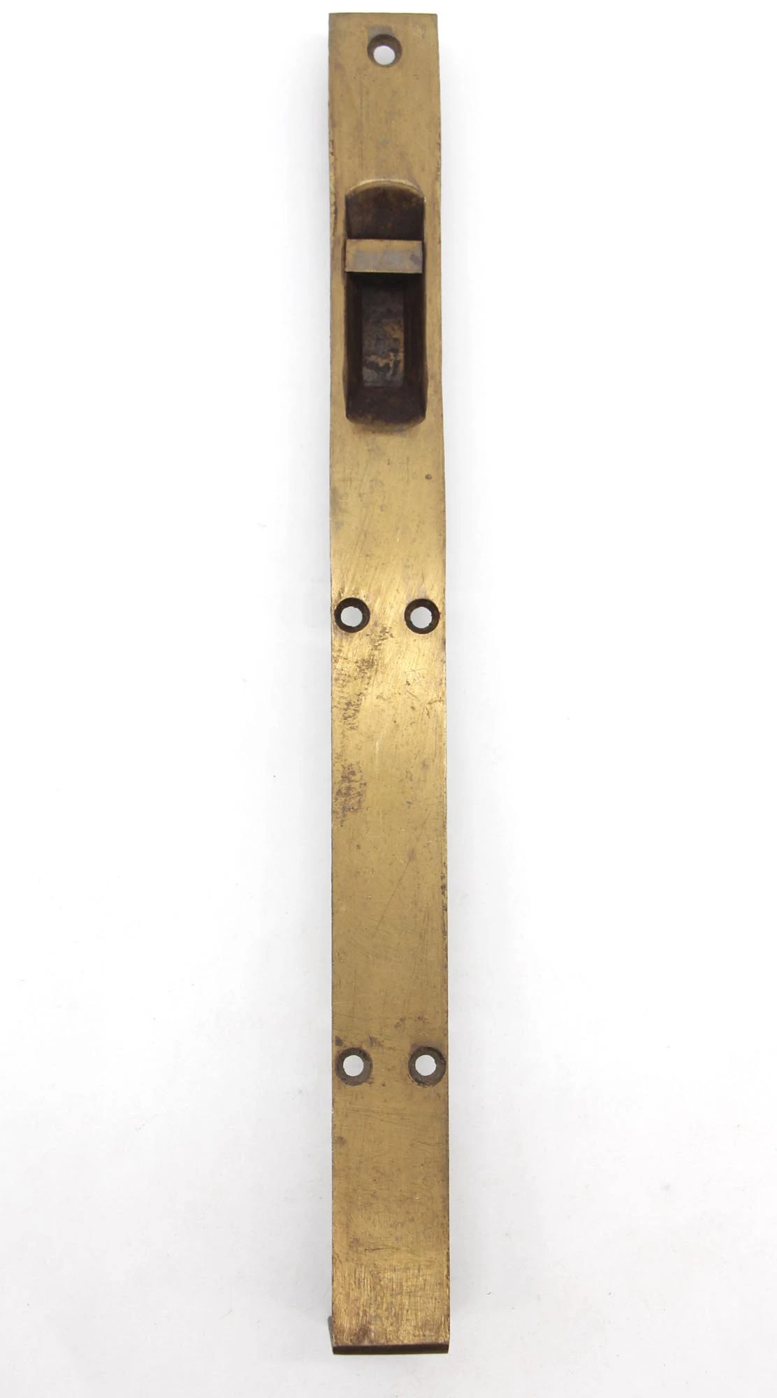 Vintage 12 In. Brass Plated Flush Mount Floor Bolt 5 Vintage 12 In. Brass Plated Flush Mount Floor Bolt - Image 3