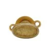 Gilded Brass Oval Textured Privacy Thumb Turn
