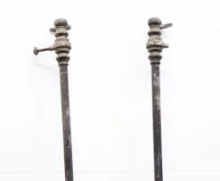 Pair Of Brass Cremone Bolts With Decorative Handle -OGT Sale Store door locks n240884