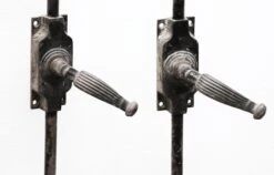 Pair Of Antique Brass Cremone Bolts 8 Pair Of Antique Brass Cremone Bolts -OGT Sale Store door locks n240886