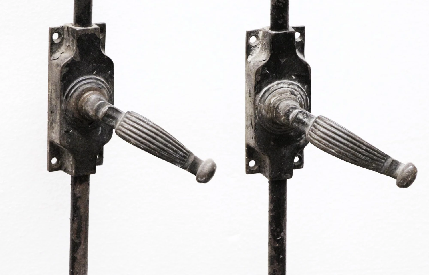 Pair Of Antique Brass Cremone Bolts 4 Pair Of Antique Brass Cremone Bolts - Image 2