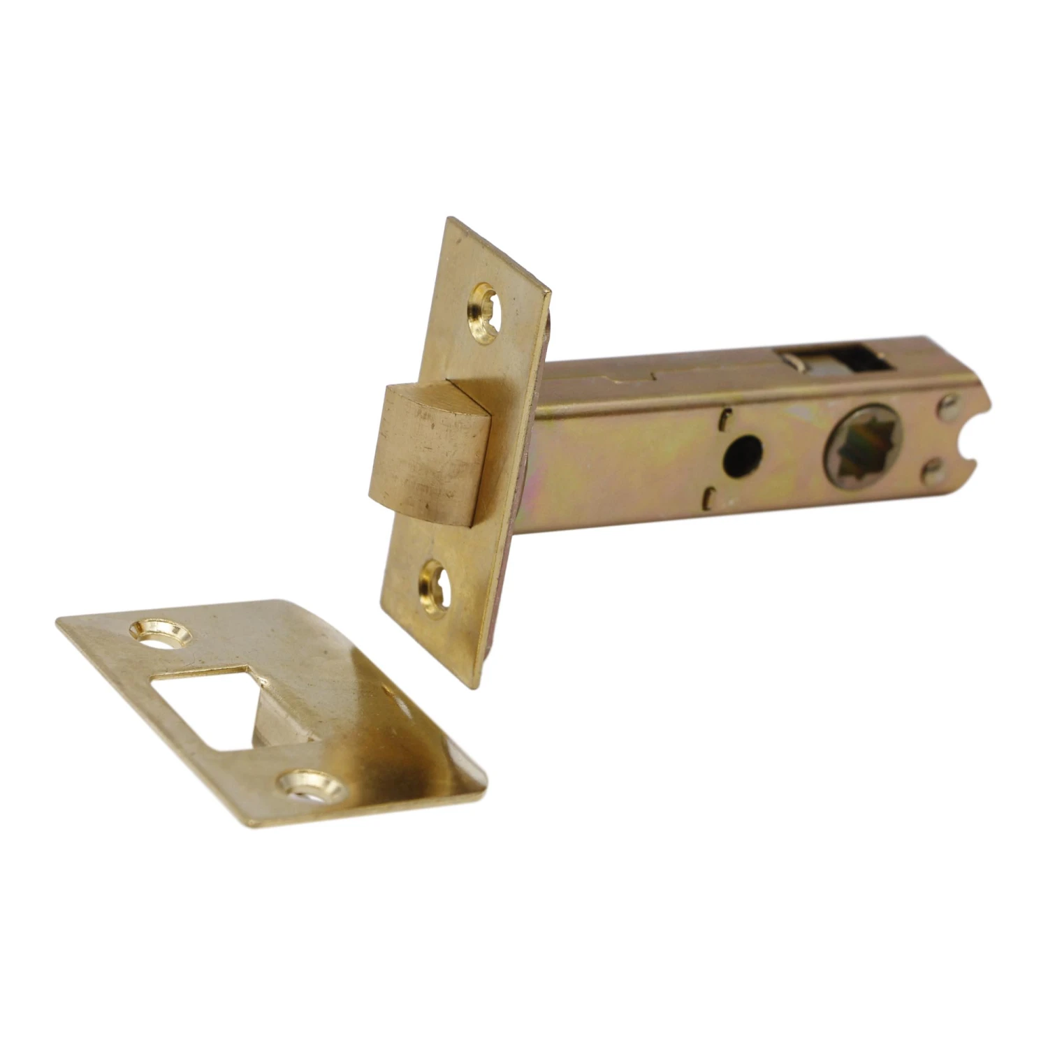 New Brass Plated Steel Mortise Door Latch 3 New Brass Plated Steel Mortise Door Latch