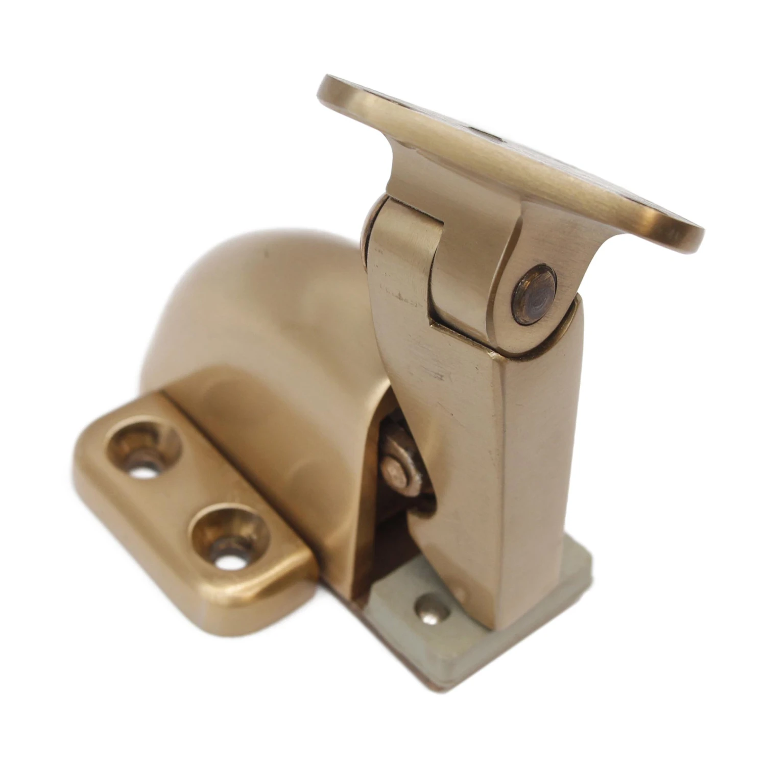 Olde New Baldwin Adjustable Brushed Brass Door Catch 3 Olde New Baldwin Adjustable Brushed Brass Door Catch