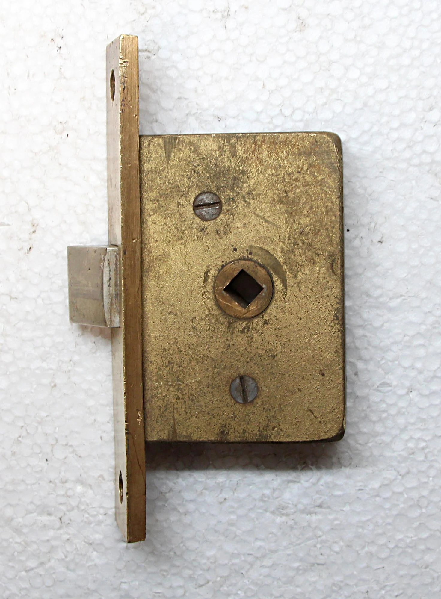 Solid Brass Angled Face Passage Door Mortise Lock 4 Solid Brass Angled Face Passage Door Mortise Lock - Image 2