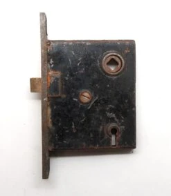 Antique Victorian Cast Iron Mortise Door Lock With Brass Face 8 Antique Victorian Cast Iron Mortise Door Lock With Brass Face -OGT Sale Store door locks p262209