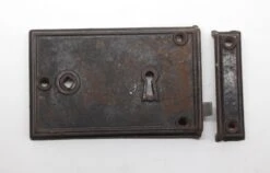 Antique Black Cast Iron 7.25 In. Surface Mount Door Rim Lock 7 Antique Black Cast Iron 7.25 In. Surface Mount Door Rim Lock -OGT Sale Store door locks p266044