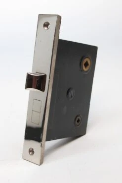 Vintage Cast Iron & Chrome Communicating Door Mortise Lock 9 Vintage Cast Iron & Chrome Communicating Door Mortise Lock -OGT Sale Store door locks p267579