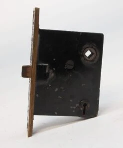 Antique Victorian Brass & Cast Iron Passage Mortise Door Lock 7 Antique Victorian Brass & Cast Iron Passage Mortise Door Lock -OGT Sale Store door locks p267587