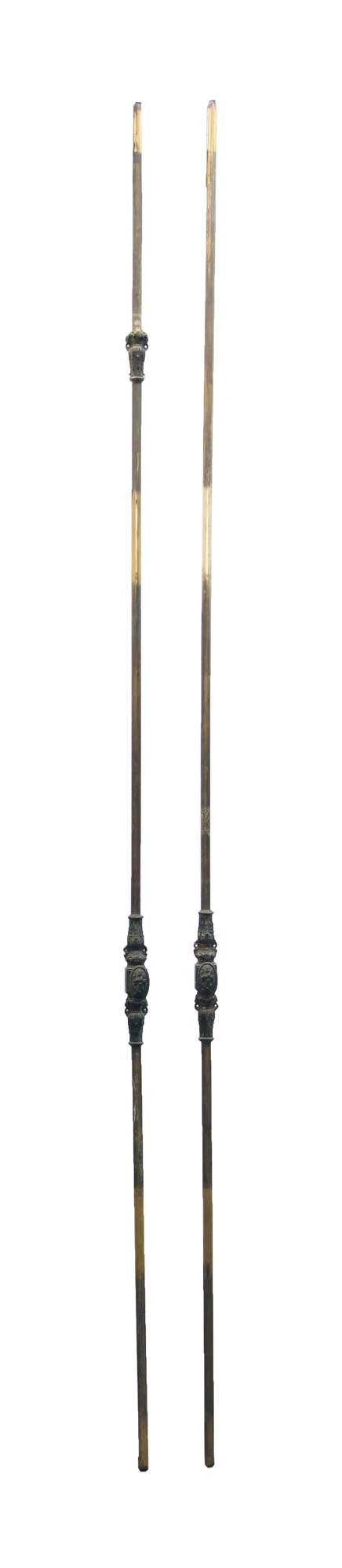 Pair Of Floral Bronze Cremone Bolts 3 Pair Of Floral Bronze Cremone Bolts