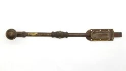 Antique 20.5 In. Bronze & Steel Cremone Surface Bolt -OGT Sale Store door locks q279146
