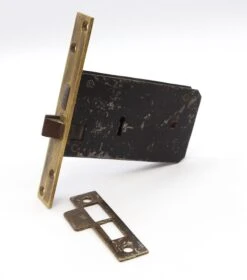 Vintage French Made Deep Backset Brass Door Mortise Lock -OGT Sale Store door locks q282917
