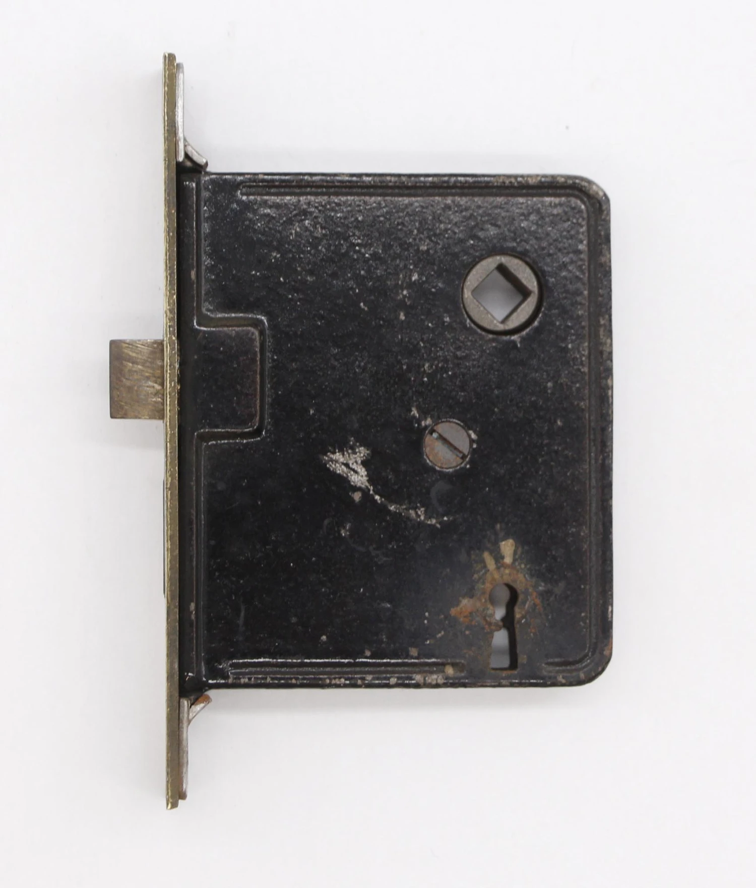 Vintage Steel Faceplate Right Swing Passage Mortise Door Lock 4 Vintage Steel Faceplate Right Swing Passage Mortise Door Lock - Image 2