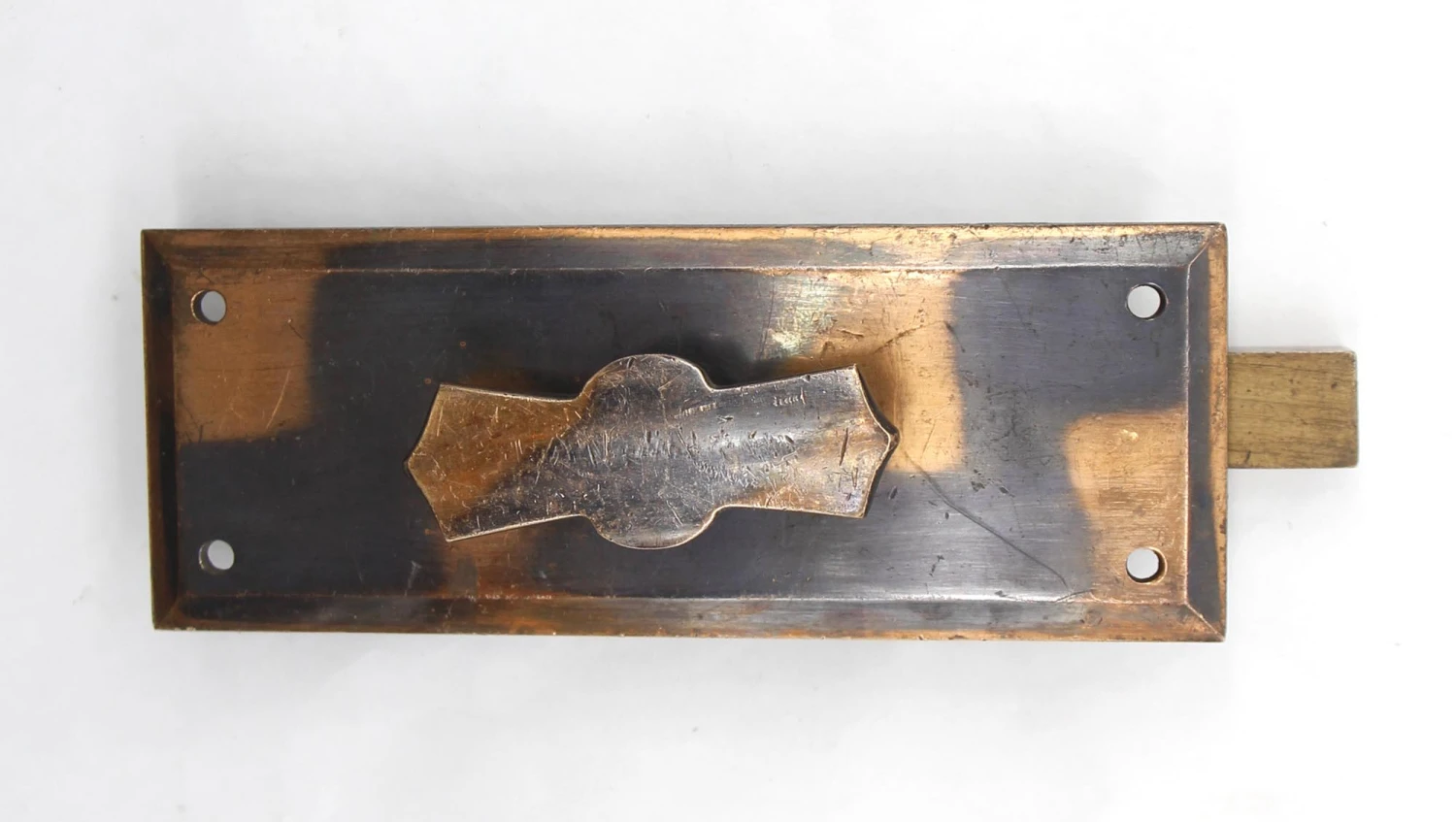 Reclaimed 6 In. Japanned Brass Flush Mount Door Bolt 4 Reclaimed 6 In. Japanned Brass Flush Mount Door Bolt - Image 2