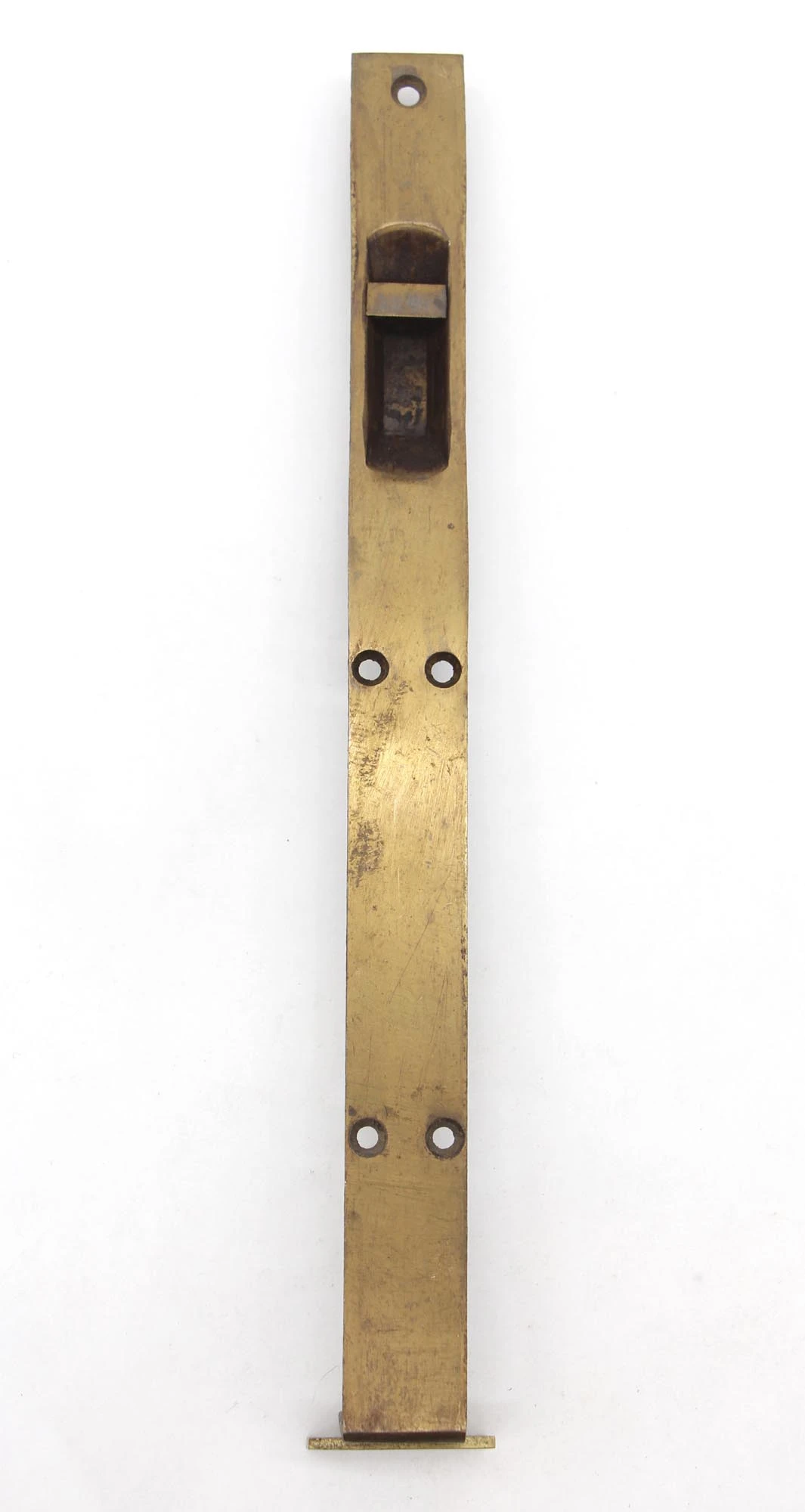 Vintage 12 In. Brass Plated Flush Mount Floor Bolt 3 Vintage 12 In. Brass Plated Flush Mount Floor Bolt
